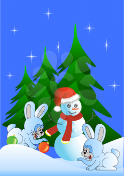 Royalty Free Clipart Image of a Christmas Background 