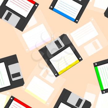 Royalty Free Clipart Image of Floppy Discs 