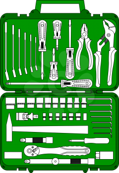 Royalty Free Clipart Image of a Toolbox