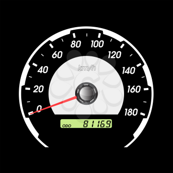Royalty Free Clipart Image of a Speedometer