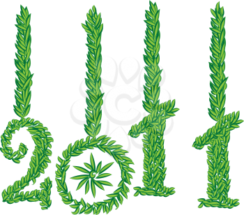 Royalty Free Clipart Image of a New Year Banner