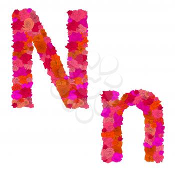 Royalty Free Clipart Image of Floral Letters