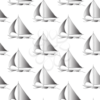 Royalty Free Clipart Image of Sailboats