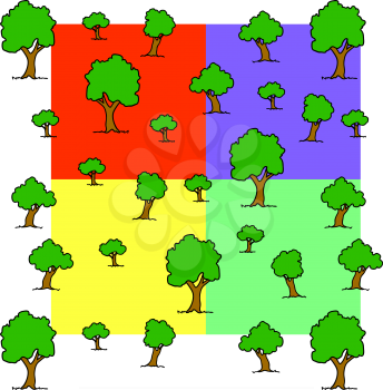 Royalty Free Clipart Image of Trees