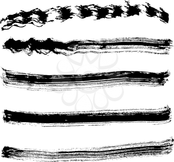 Royalty Free Clipart Image of Brush Strokes