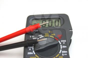 Object on black - electrical measurement - Digital multimeter