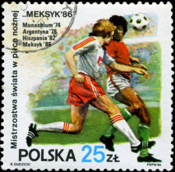 POLAND - CIRCA 1986: 1986 World Cup Soccer Championships, Mexico, circa 1986.