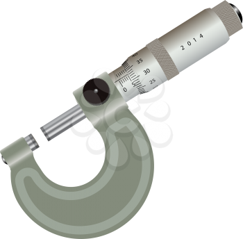 micrometer isolated on a white background