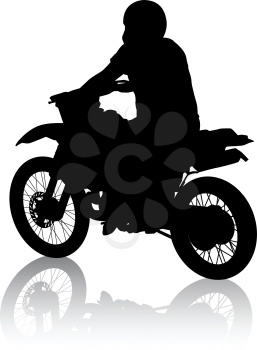 Black silhouettes sport bike on white background. Vector illustration.
