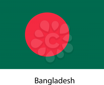 Flag  of the country  bangladesh. Vector illustration.  Exact colors. 