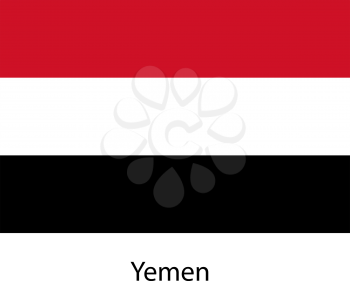 Flag  of the country  yemen. Vector illustration.  Exact colors. 
