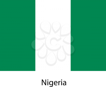 Flag  of the country  nigeria. Vector illustration.  Exact colors. 