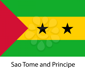 Flag  of the country  sao tome and principe. Vector illustration.  Exact colors. 