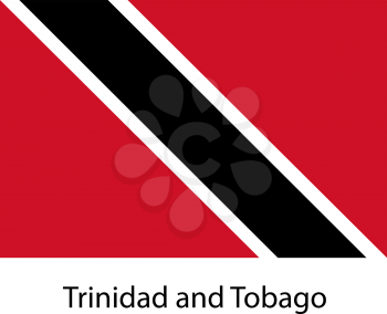 Flag  of the country  trinidad and tobago. Vector illustration.  Exact colors. 