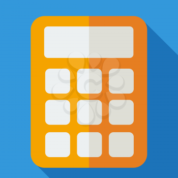 Modern flat design concept icon calculator. Vector illustration.