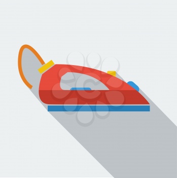 Modern flat design concept icon iron for Ironing. Vector illustration.