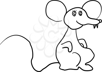 Sketch silhouette sketch mouse white background illustration.