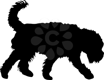 Airedale Terrier dog silhouette on a white background.