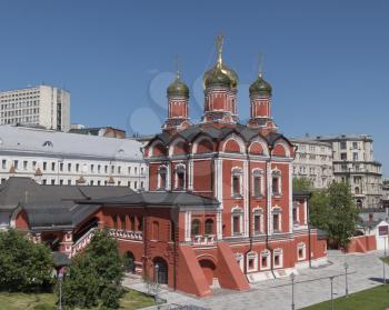 Cathedral Of The Icon of Our Lady of the Sign and Campanile of the former Znamensky monastery Moscow, Russia.