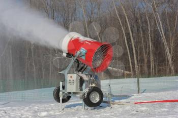 Snowmaking is the production of snow on ski slopes.
