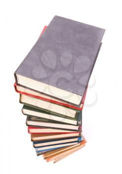 book stack isolated on  white background