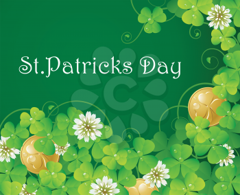 Royalty Free Clipart Image of a St Patricks Day Background