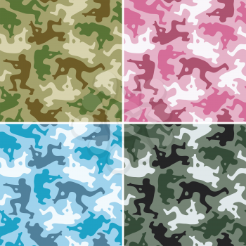 Royalty Free Clipart Image of a Seamless Camouflage Background 