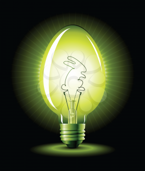 Royalty Free Clipart Image of an Easter Bulb