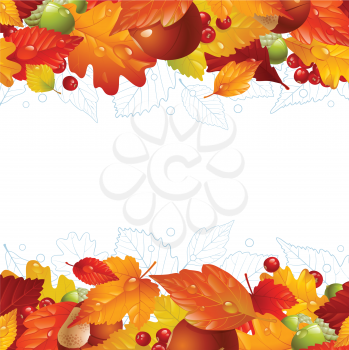 Royalty Free Clipart Image of a Fall Backdrop