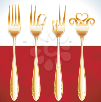 Royalty Free Clipart Image of a Forks