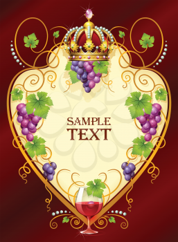 Royalty Free Clipart Image of a Wine Background
