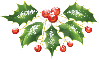 Royalty Free Clipart Image of Holly