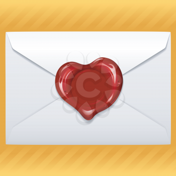 Royalty Free Clipart Image of Wax Seals Envelope