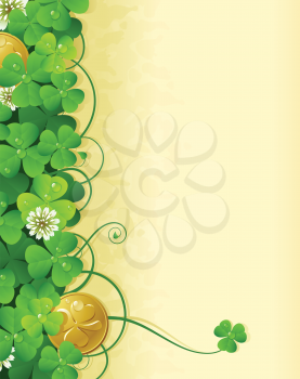 Royalty Free Clipart Image of a St Patrick's Day Background