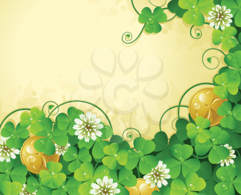 Royalty Free Clipart Image of a St. Patrick's Day Background