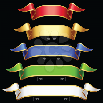 Royalty Free Clipart Image of Ribbon Banners