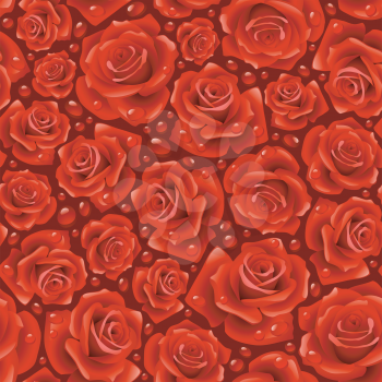 Royalty Free Clipart Image of a Red Rose Background