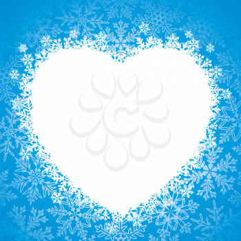 Royalty Free Clipart Image of Winter Heart