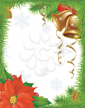 Royalty Free Clipart Image of a Christmas Frame