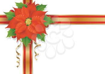 Royalty Free Clipart Image of a Poinsettia Background