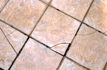 Royalty Free Photo of Cracked Tiles