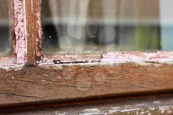 Royalty Free Photo of a Wooden Window Frame 