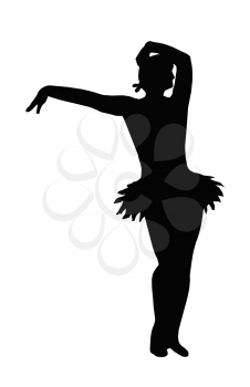 Dancing Girl with Outstretched Arm Offering Hand Silhouette