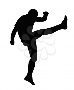 Sport Silhouette - Rugby Football Kicker Kicking an Up an Under
