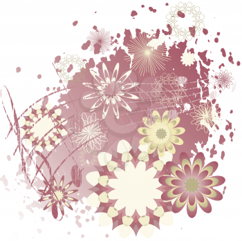 Royalty Free Clipart Image of a Background With Flowers