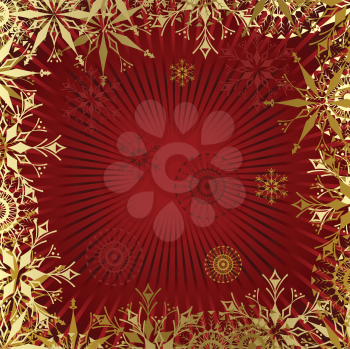 Royalty Free Clipart Image of a Christmas Snowflake Background