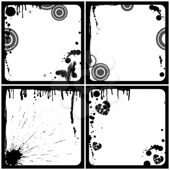 Royalty Free Clipart Image of Grunge Frames