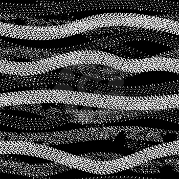 Seamless pattern from  traces of tires.(can be repeated and scaled in any size) 