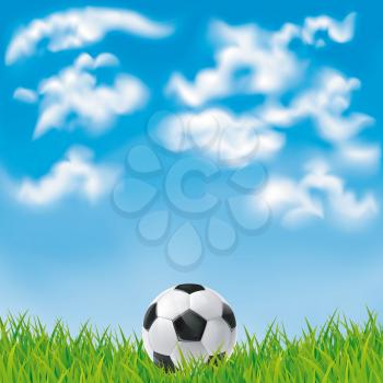 Background with a soccer ball. Mesh.This file contains transparency.