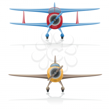 Royalty Free Clipart Image of Vintage Airplanes